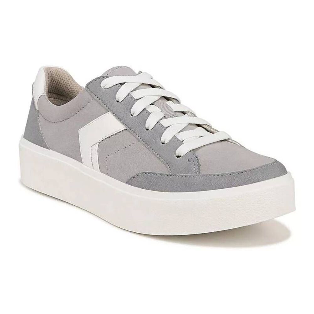 Dr Scholl's Women's Size 7 Gray White Madison Lace Up Sneakers